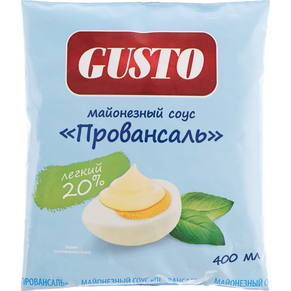 Майонезный соус «Gusto» Провансаль, 20%, 400 мл #0