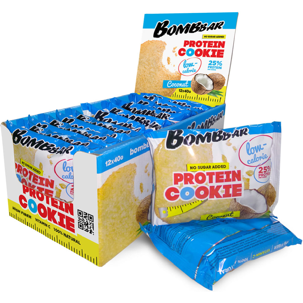 Протеиновое печенье «Bombbar» неглазированное, кокос, 40 г #2