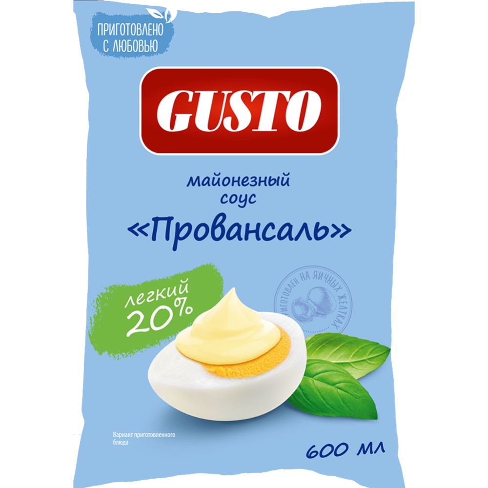 Майонезный соус «Gusto» провансаль 20%, 600 мл #0