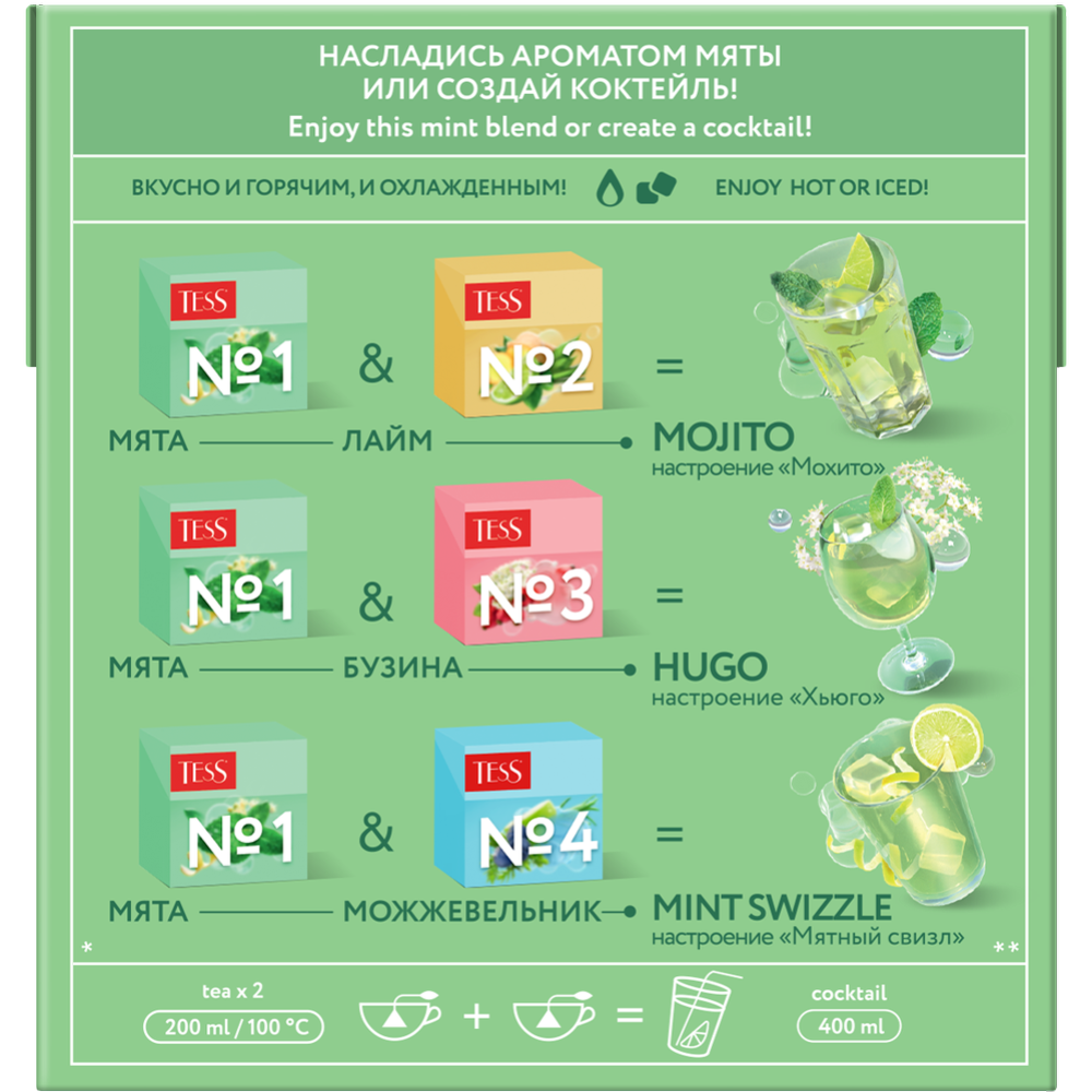 Чайный напиток «Tess» мята, 20х1.5 г #2