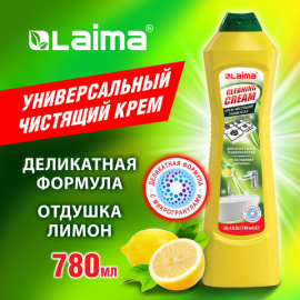 Чистящее средство универсальное крем, 780 мл, LAIMA "Лимон"
