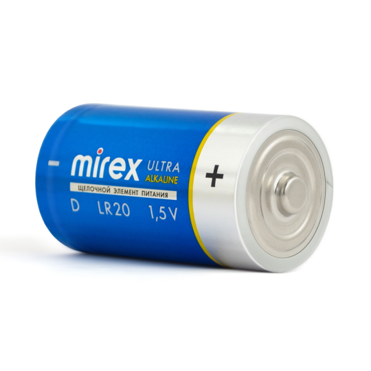 Батарея щелочная Mirex Ultra Alkaline LR20 / D (2 шт.)