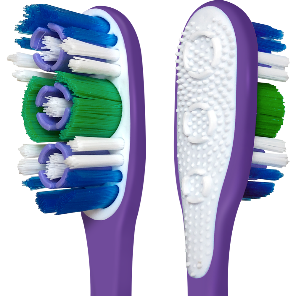 Зубная щетка «Colgate» 360 Суперчистота, сиреневый/синий, 1+1 шт