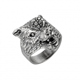 Мудской кольцо-перстень "Волк" Красная Пресня - 19.5 размер