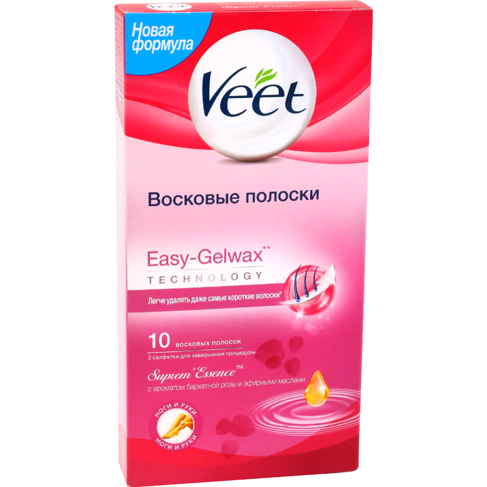 Восковые полоски для депиляции «Veet» 10 полосок