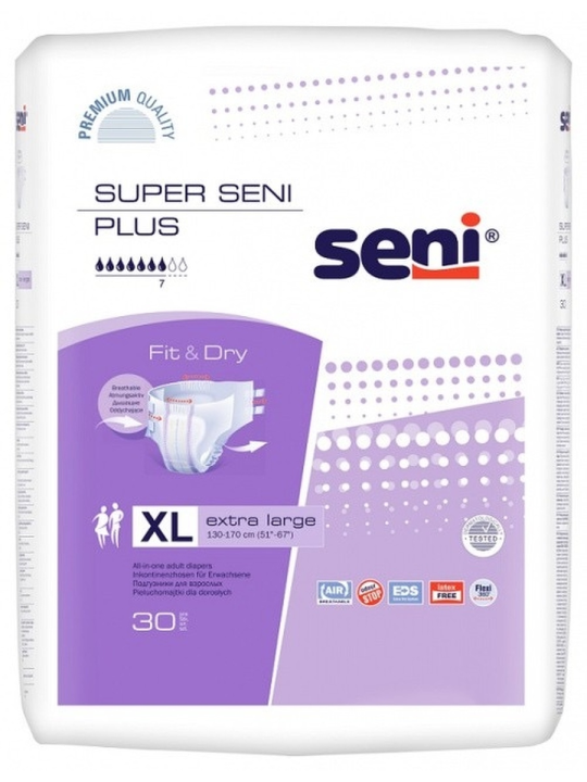 Подгузники для взрослых Super Seni PLUS 4 Extra Large 30 штук