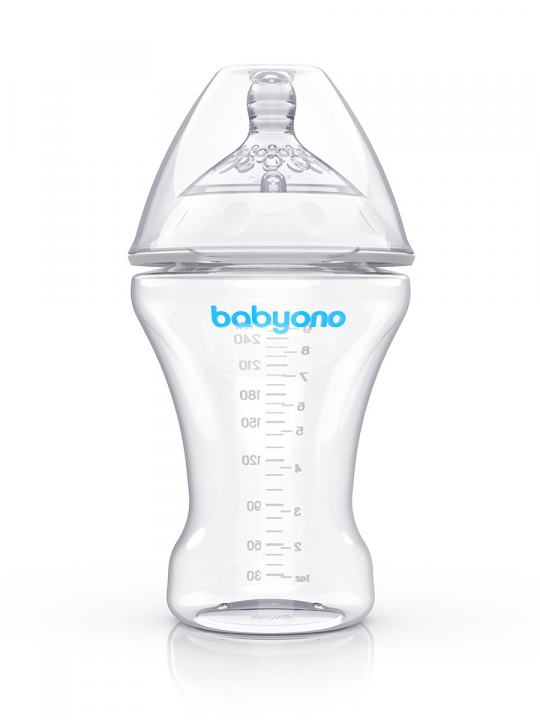 Бутылка для кормления новорожденных BabyOno, NATURAL NURSING, 260 мл (арт. 1451)