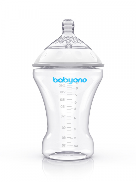 Бутылка для кормления новорожденных BabyOno, NATURAL NURSING, 260 мл (арт. 1451)