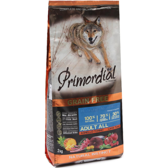 Корм для собак «Primordial» Dog Adult, Tuna&Lamb, MSP5302, 2 кг