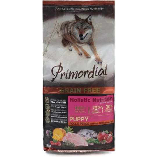 Корм для собак «Primordial» Puppy, Chicken&Sea Fish, MSP5012, 12 кг