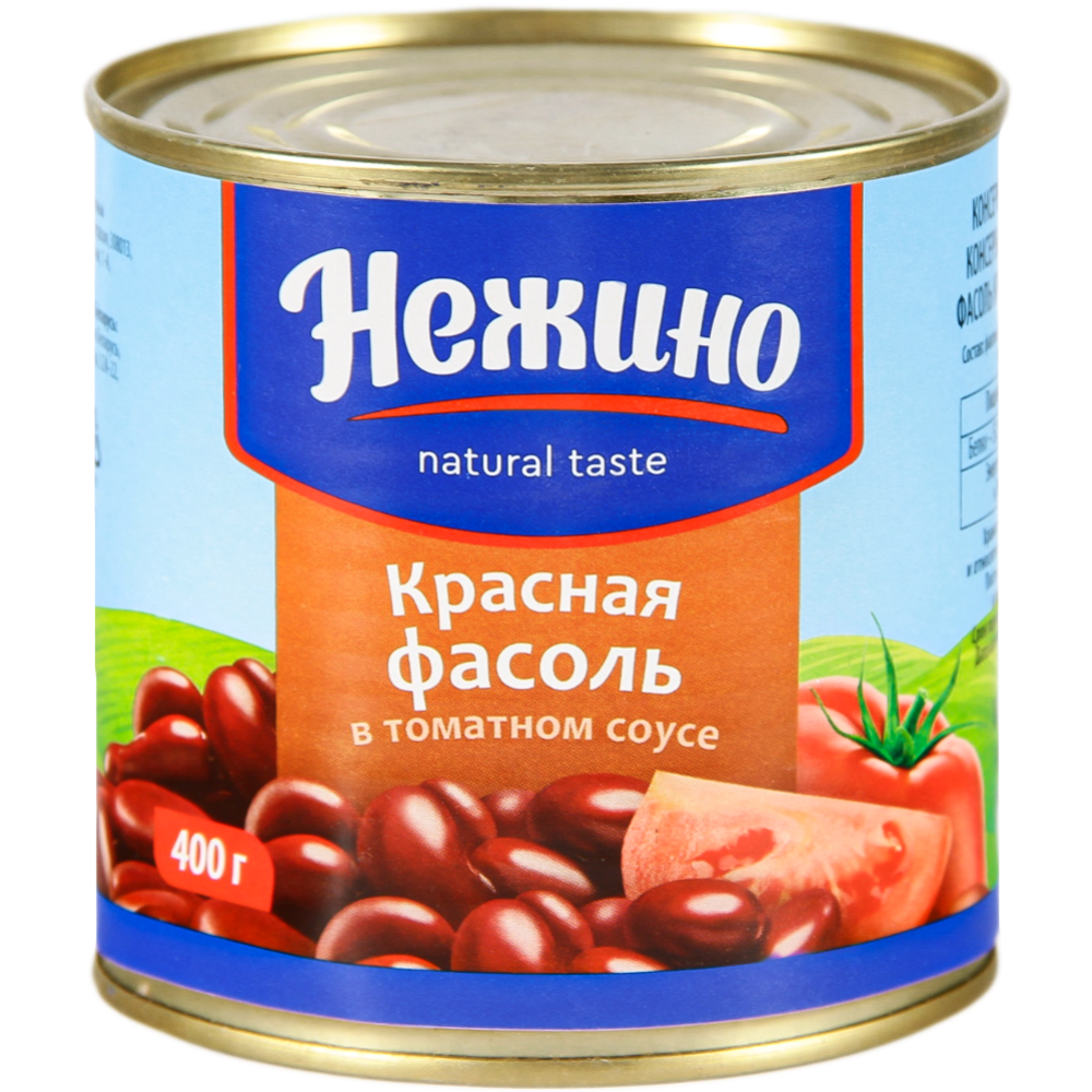 Фасоль «Нежино» консервированная  красная в томатном соусе, 400 г #0