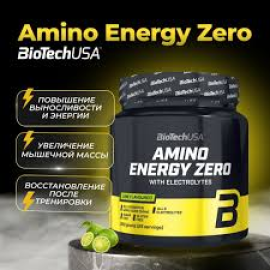 Аминокислоты Amino Energy Zero with Electrolytes, Biotech USA, 360 грамм (лайм)