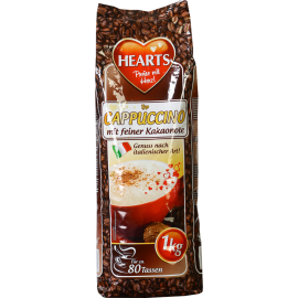 Кофейный напиток «Hearts» Instant cappuccino with cocoa, 1 кг