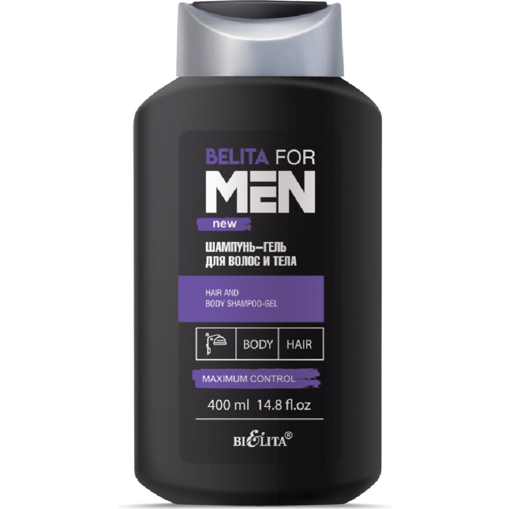 Шампунь-гель «Белита» for Men, для волос и тела, 400 мл