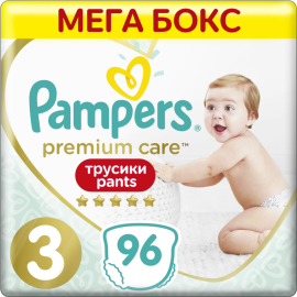 Подгузники-трусики детские «Pampers» Premium Care, размер 3, 6-11 кг, 96  шт