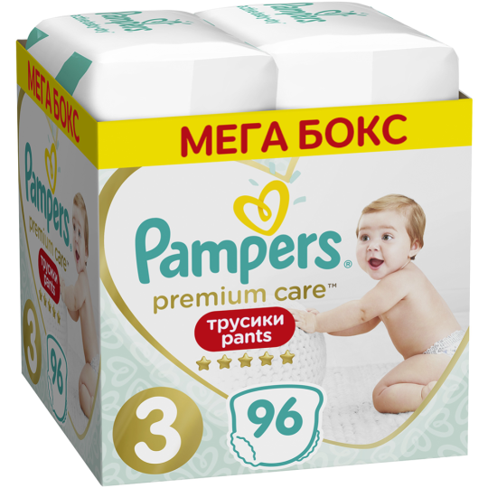 Подгузники-трусики детские «Pampers» Premium Care, размер 3, 6-11 кг, 96  шт