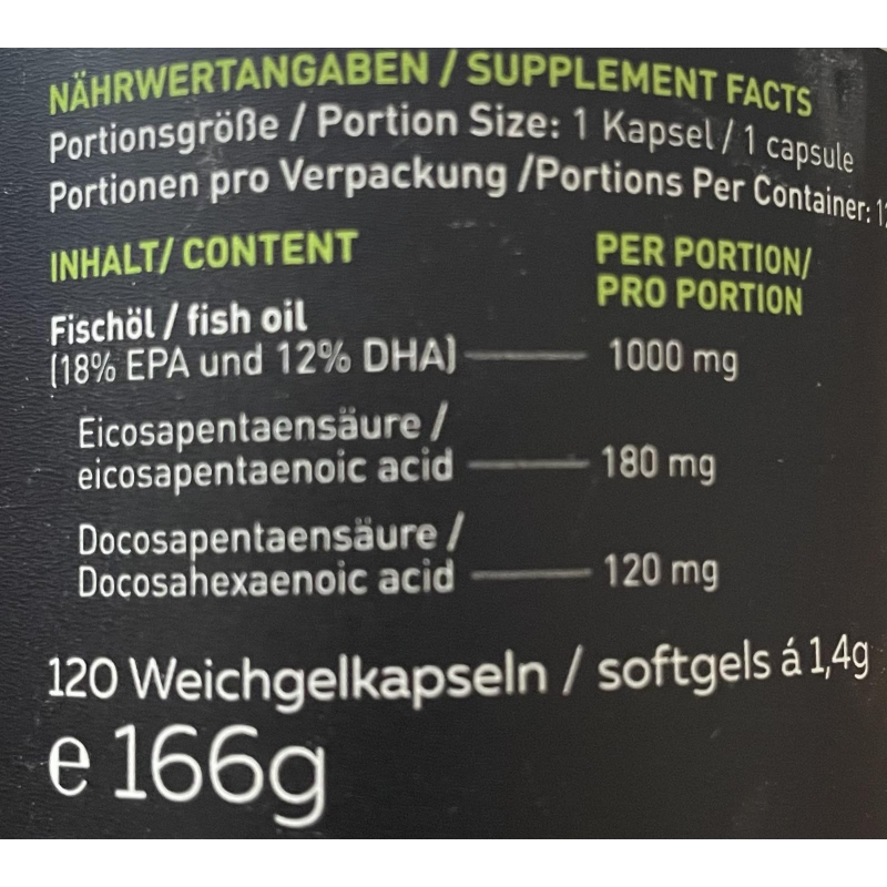 Omega-3 from Strimex, 1000 mg  240 капсул (Германия)