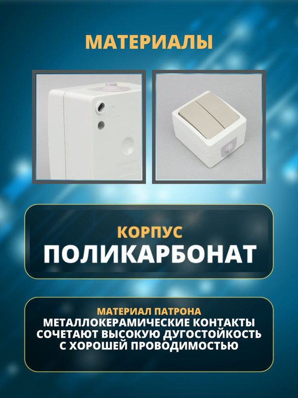 Выключатель 2-кл. (2шт) открытой установки IP54 10А "Вуокса" TDM SQ1803-0002(2)