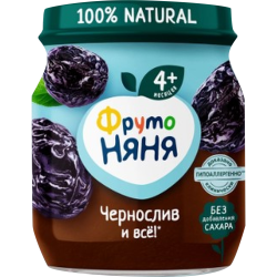 Пюре фрук­то­вое «Фруто няня» чер­но­слив, 100 г