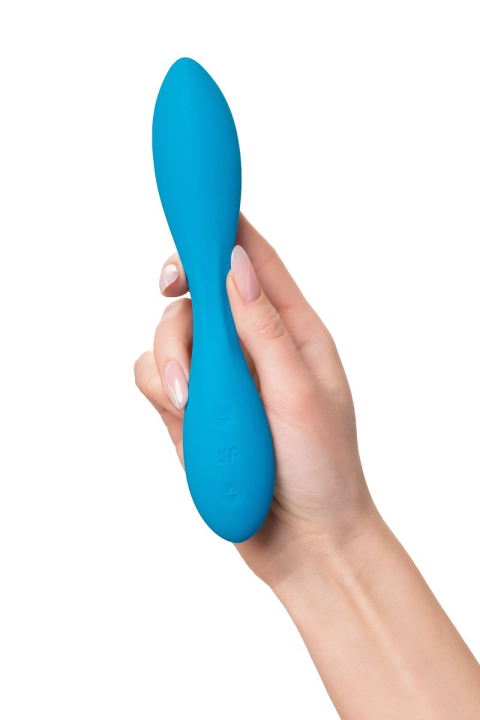 Стимулятор точки G с фиксацией формы Satisfyer G-Spot Flex 1, бирюзовый, 19,5 см