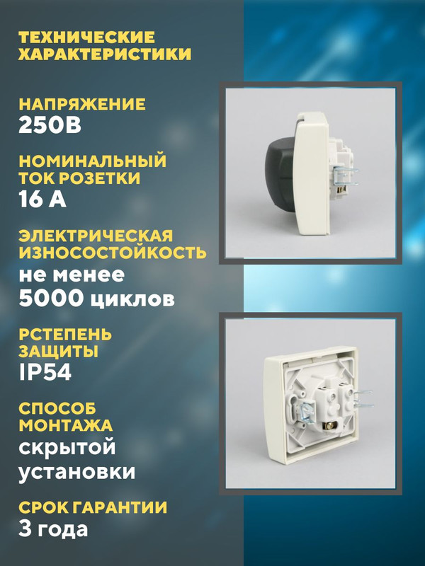 Розетка 2П+З (2шт) скрытой установки IP54 16А "Вуокса" TDM SQ1803-0108(2)