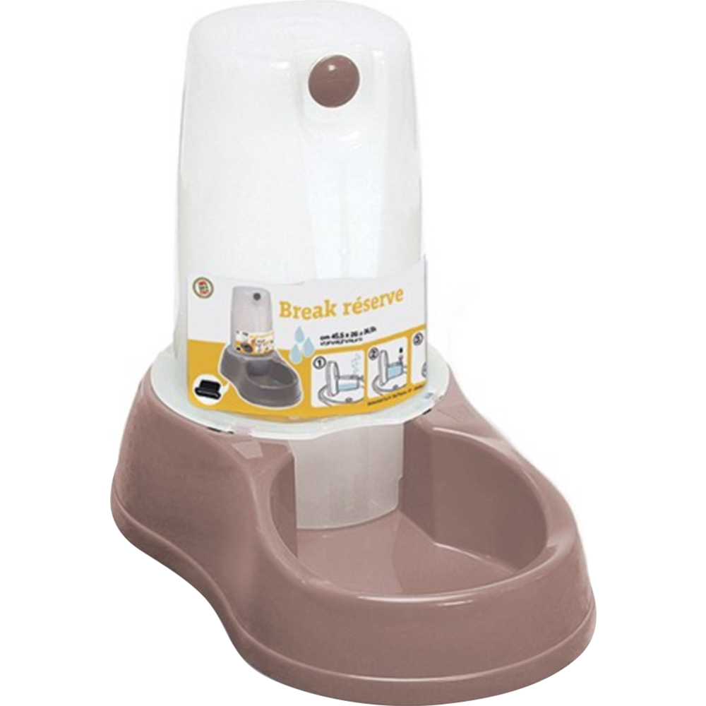 Диспенсер для воды для животных «Stefanplast» с дозатором, 4200, розово-коричневый, 1.5 л