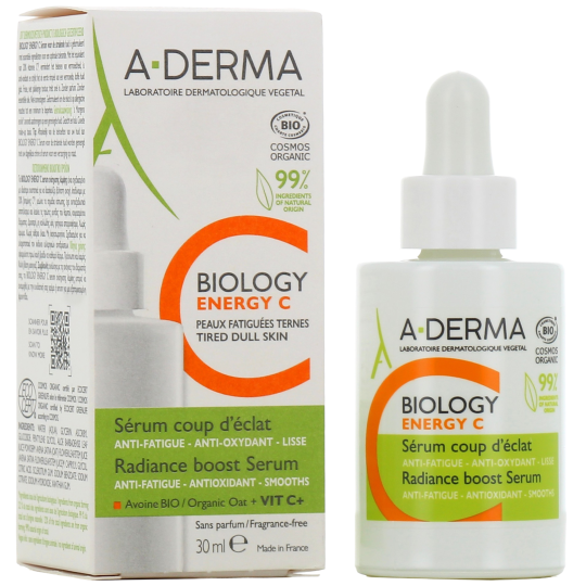 A-DERMA BIOLOGY ENERGY C Сыворотка, придающая сияние хрупкой коже 30 мл