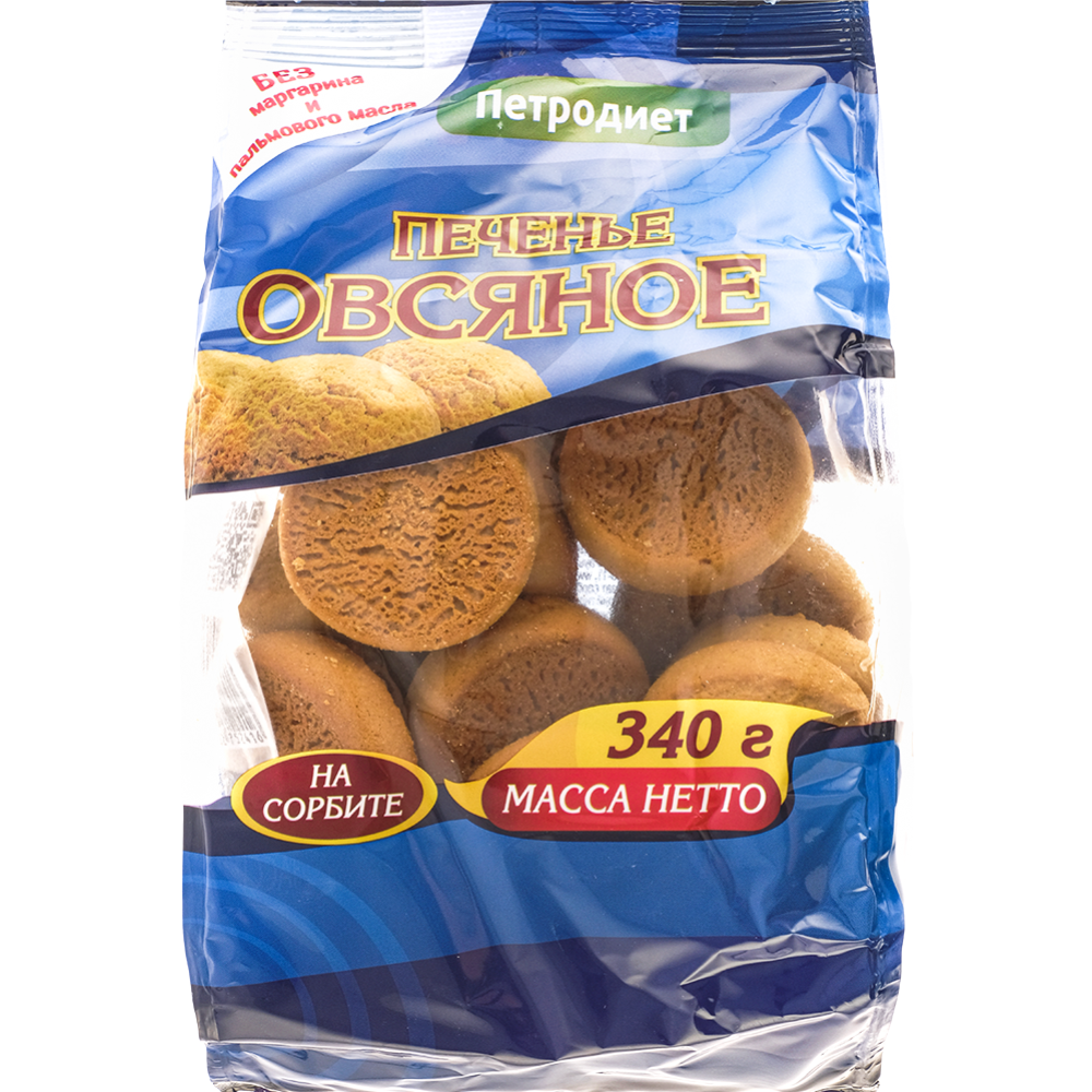 Печенье овсяное «Петродиет» на сорбите, 340 г #0