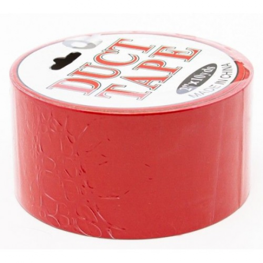 Бондажный скотч Duct Tape красный 15 м
