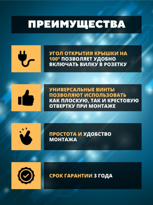 Розетка 2П+З (2шт) открытой установки IP54 16А с крышкой графит "Селигер" TDM SQ1818-0313(2)