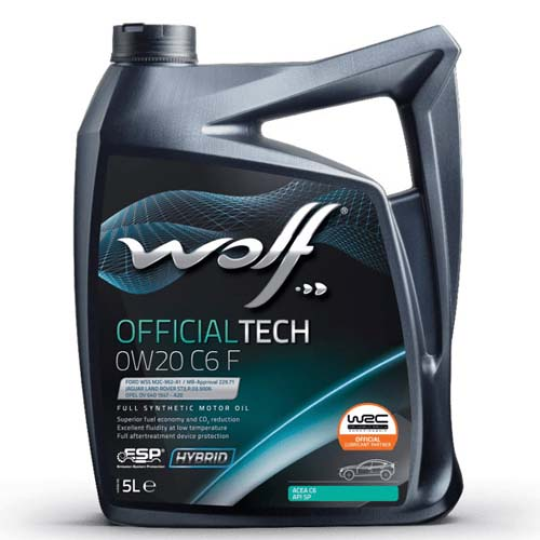 Моторное масло Wolf OfficialTech 0W-20 C6 F 5л