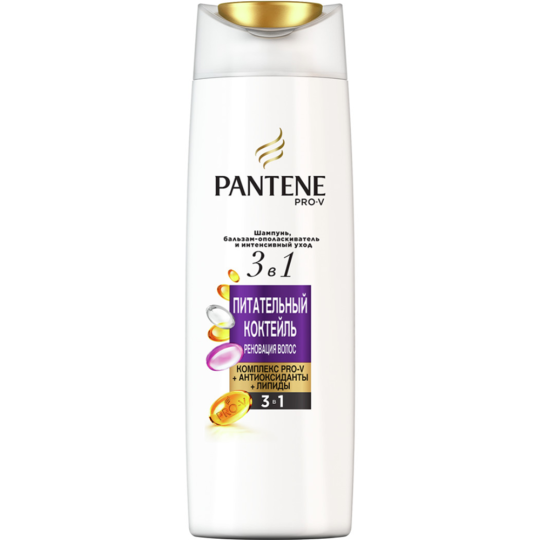 Шампунь 3в1 «Pantene» питательный коктейль, 360 мл