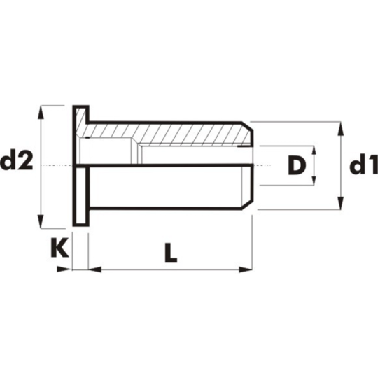 Заклепка резьбовая «ЕКТ» CV012566, 200 шт