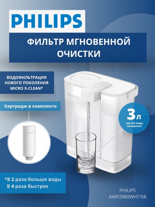 Фильтр диспенсер кухонный для воды Philips как Фильтр кувшин