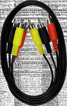 Шнур 3 RCA- 3 RCA 1.2м ("ЛВВ" Видеошнур Шп-3Т-3Т-1)