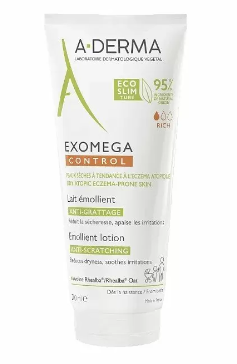 A-DERMA EXOMEGA CONTROL Смягчающий лосьон для лица и тела 200 мл