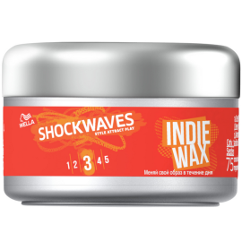 Воск для укладки волос «Wella» Shockwaves Indie Wax, 75 мл                       