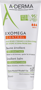 A-DERMA EXOMEGA CONTROL Смягчающий бальзам для лица и тела 200 мл