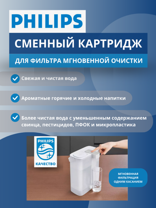 Картридж для воды Philips для Фильтра диспенсера кухонного, арт. 4897099309468