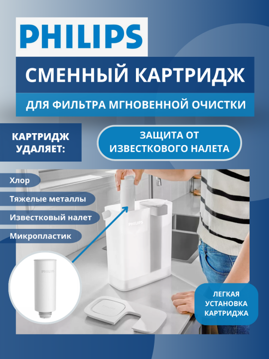 Картридж для воды Philips для Фильтра диспенсера кухонного, арт. 4897099309468