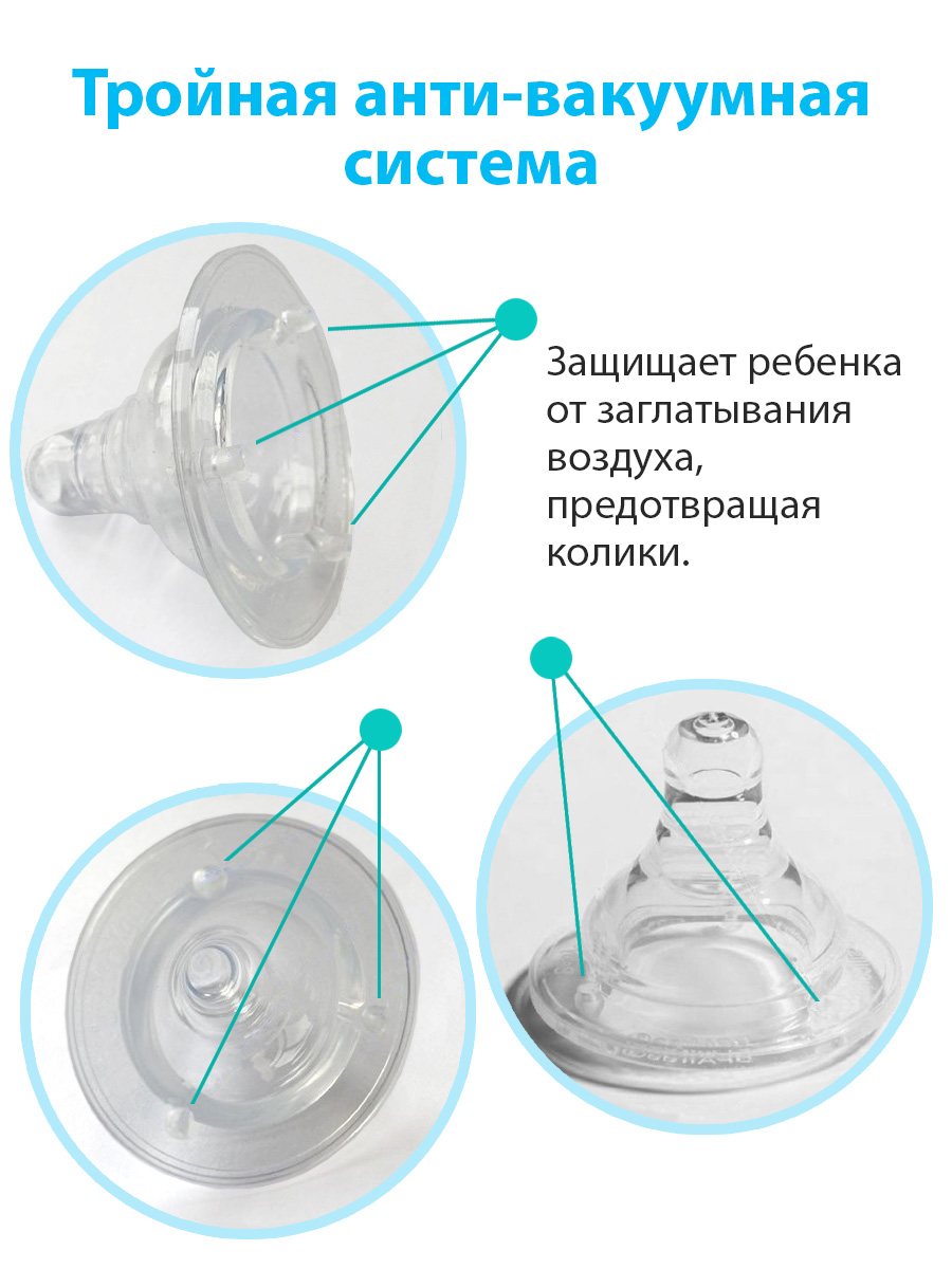 Бутылочка антиколиковая BabyOno c широким горлышком, 120 мл. (арт. 402/01)