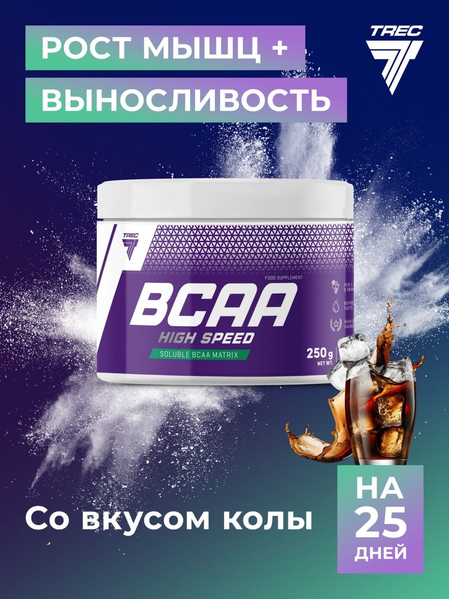 Ами­но­кис­ло­ты БЦАА Trec Nutrition BCAA High Speed 250 г Кола