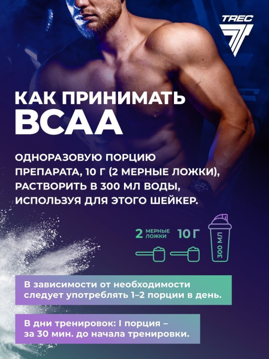 Ами­но­кис­ло­ты БЦАА Trec Nutrition BCAA High Speed 250 г Кола