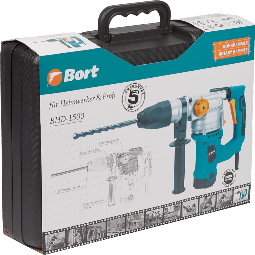 Перфоратор «Bort» BHD-1500, 93410150