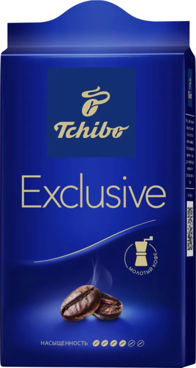 Кофе молотый Tchibo EXCLUSIVE original 500 г- 2 пачки+корица 30гр