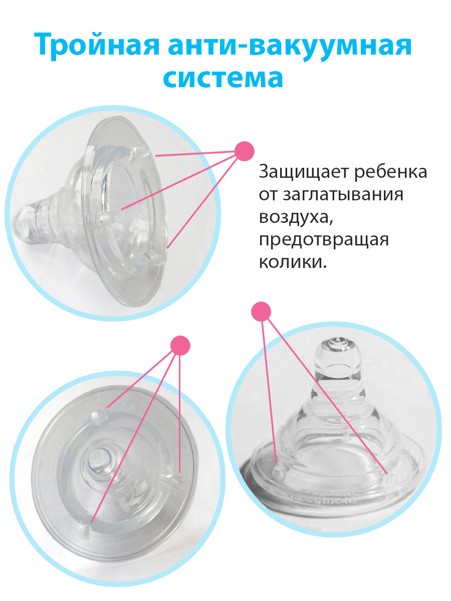 Бутылочка антиколиковая BabyOno c широким горлышком, 120 мл. (арт. 402/02)