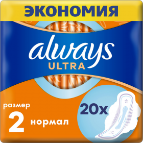 Ги­ги­е­ни­че­ские про­клад­ки «Always» ultra normal, аро­ма­ти­зи­ро­ван­ные, 20 шт