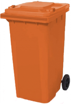 Контейнер для мусора 120 л оранжевый