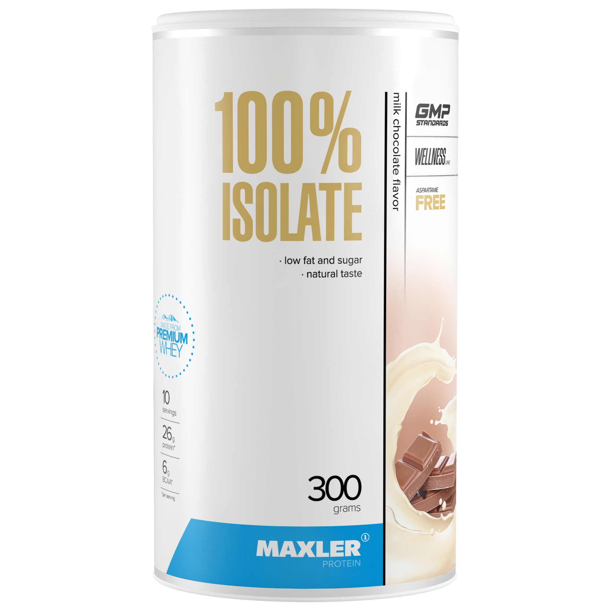 Изолят Maxler 100% Isolate (90% protein; low fat/sugar) 300 g (can) - Milk Chocolate