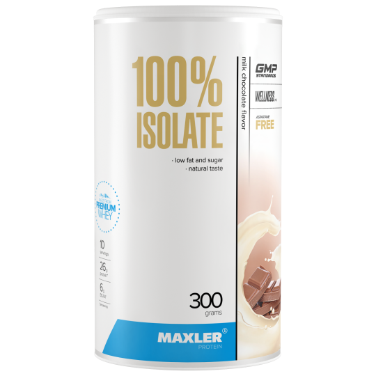 Изолят Maxler 100% Isolate (90% protein; low fat/sugar) 300 g (can) - Milk Chocolate